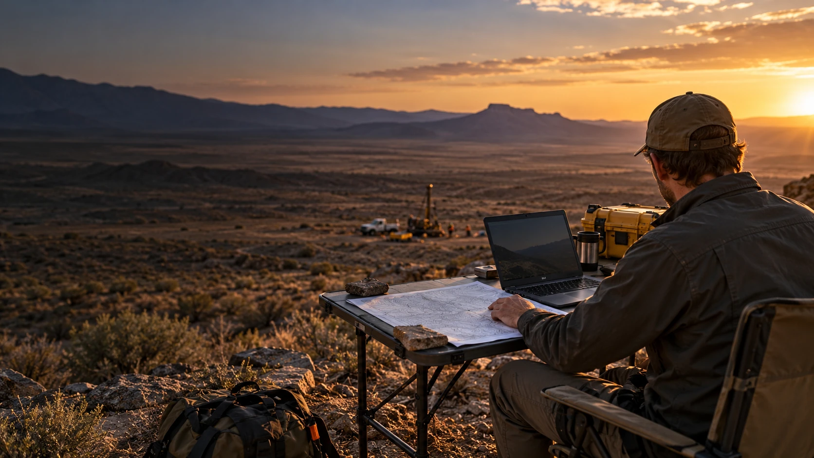 Illustration of scientific field research