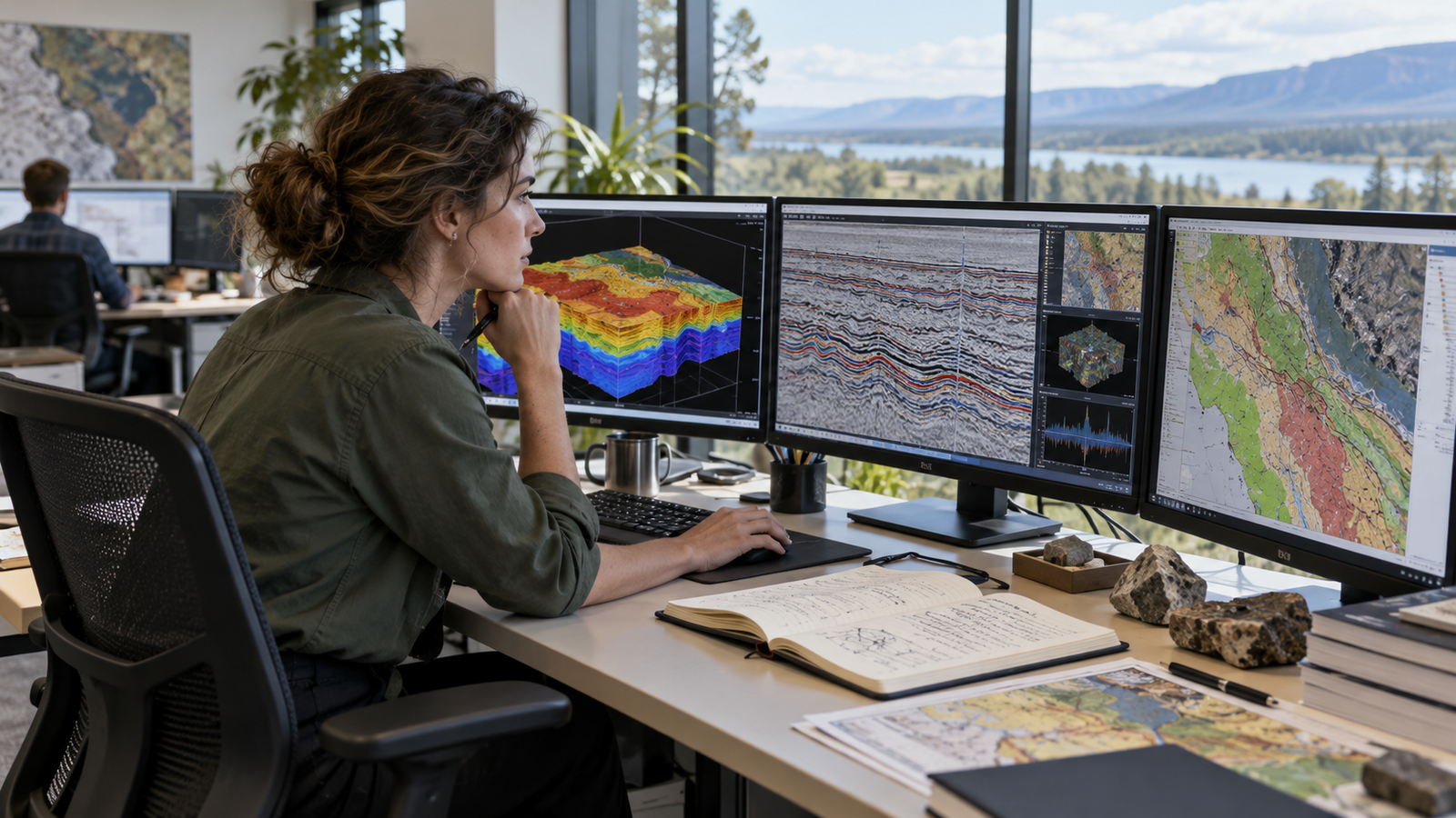 Illustration of geoscientific data interpretation